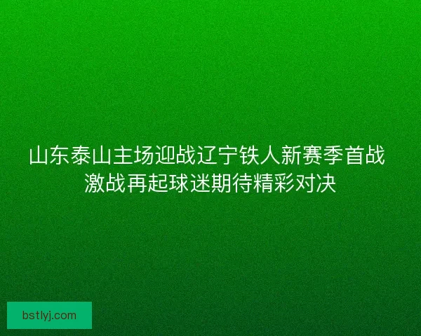 山东泰山主场迎战辽宁铁人新赛季首战 激战再起球迷期待精彩对决
